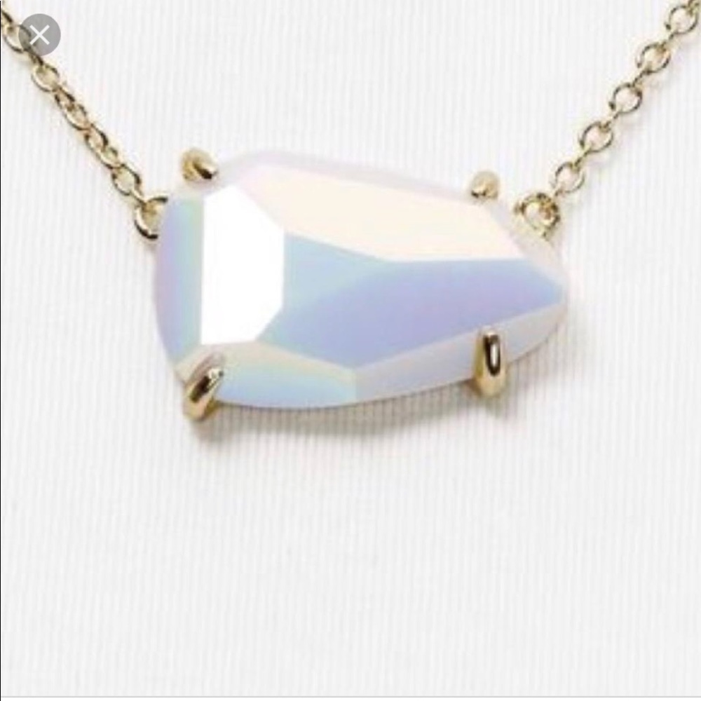 Rare Kendra Scott Isla Iridescent White Pendant